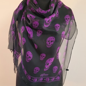Alexander Mcqueen Skull Scarf - Etsy