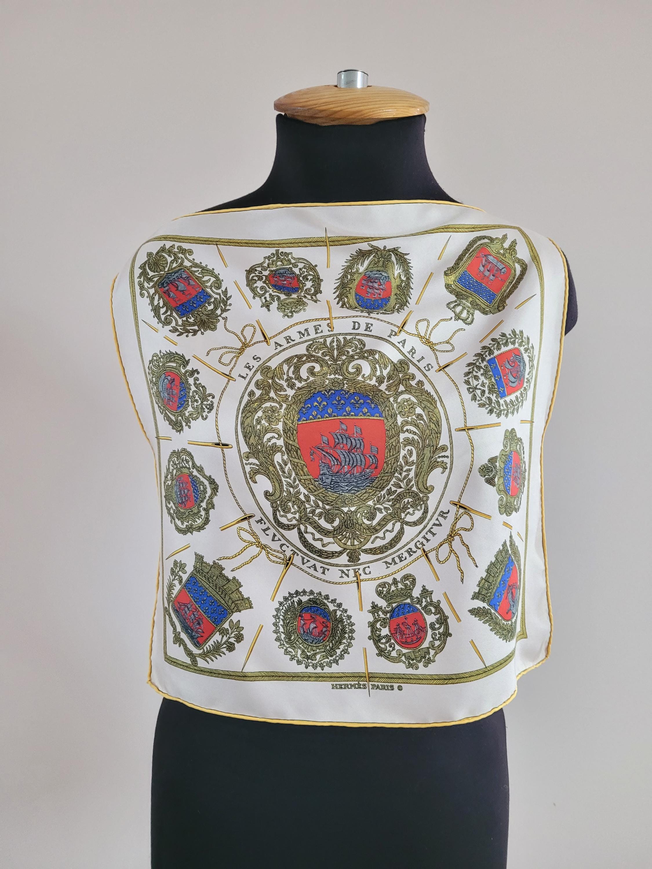 Hermes Les Arme De Paris Gavroche by Hugo Grygkar Small Silk Scarf