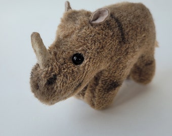 Vintage Steiff Nosy Rhino Rhinoceros Plush Stuffed Toy 5 1/2