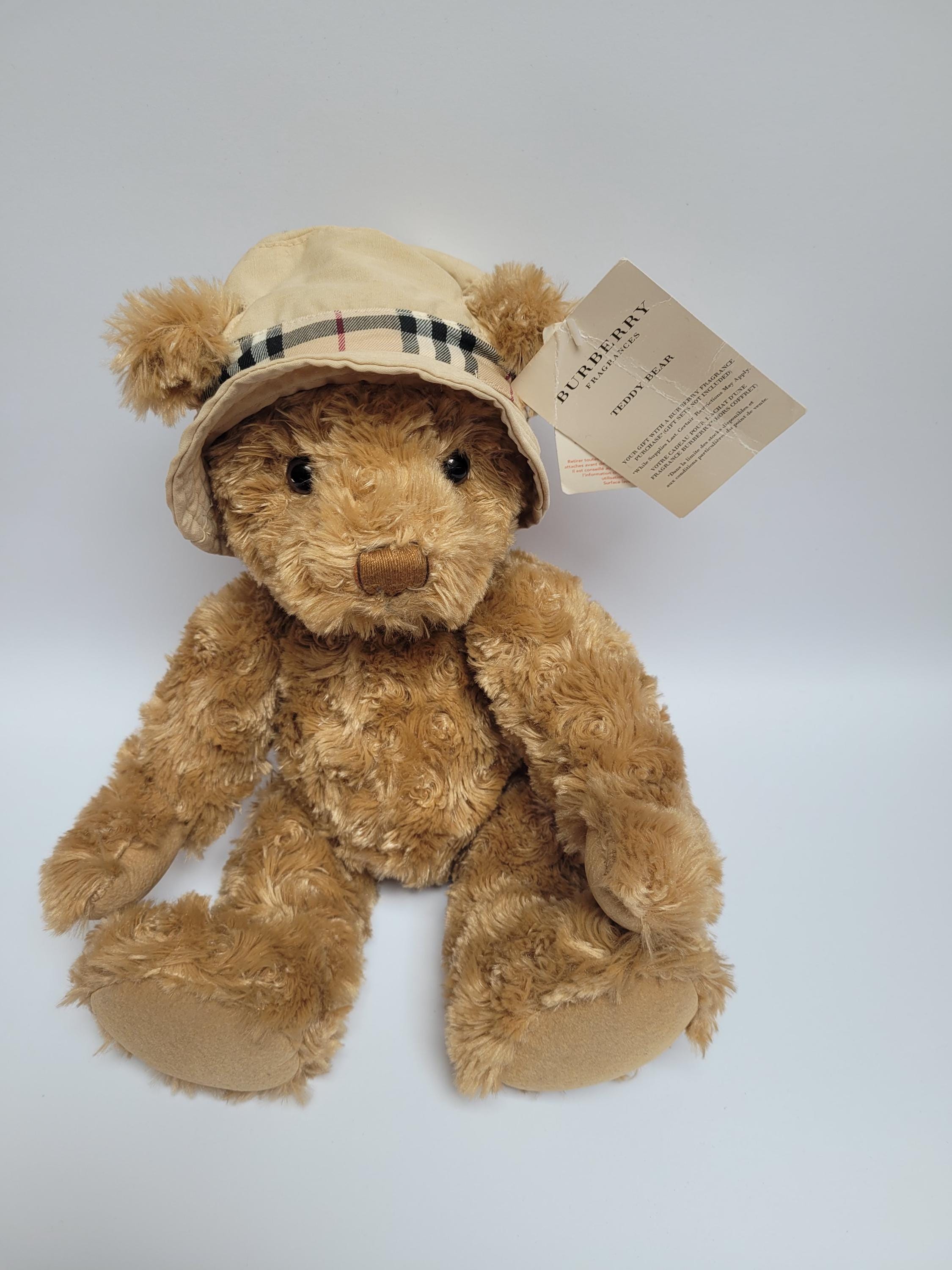 Burberry Fragrances Teddy Bear Plush in Check Bucket Hat 11