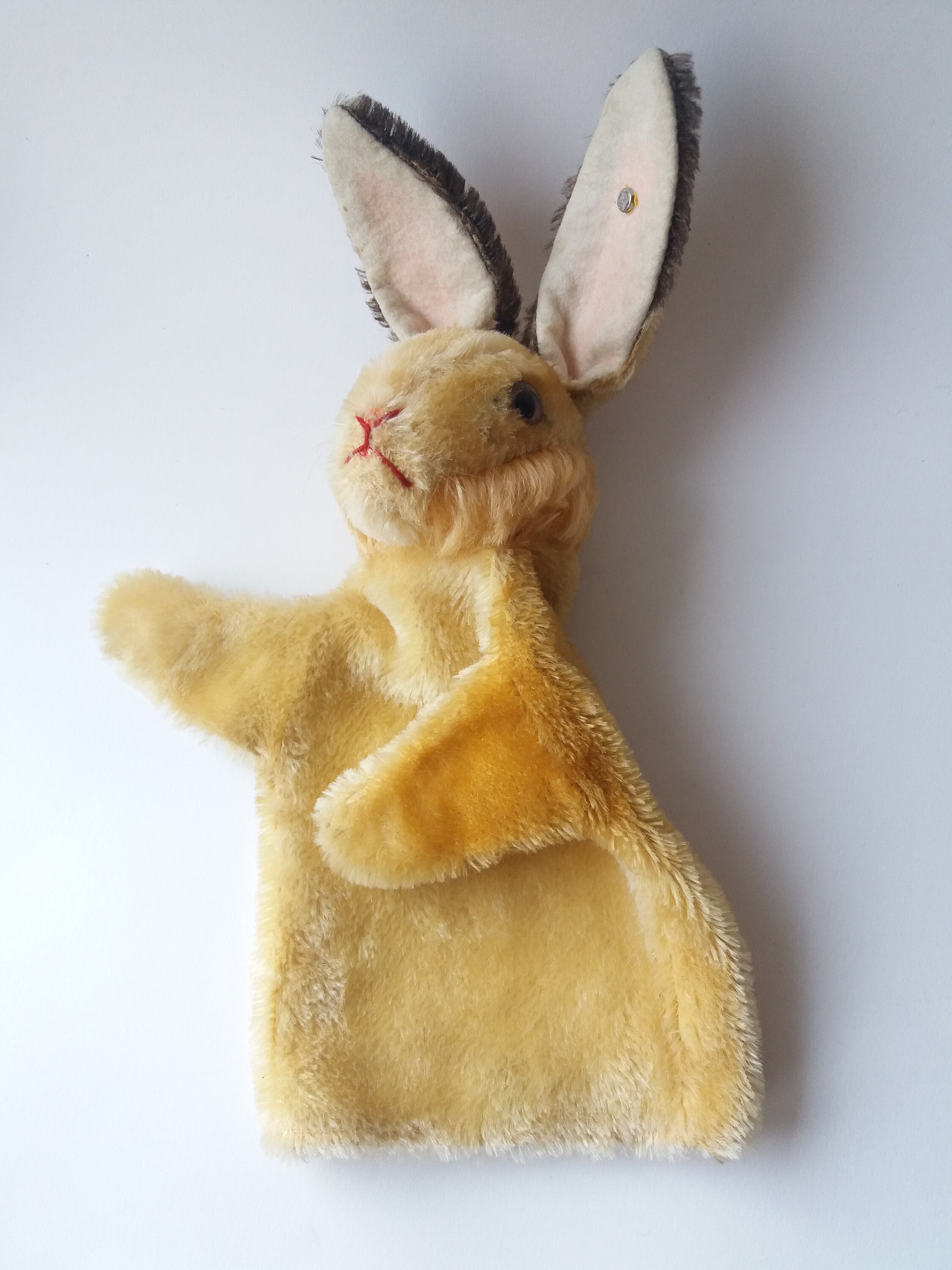 Steiff Bunny Rabbit Hand Puppet Vintage 1950smohairhard Etsy