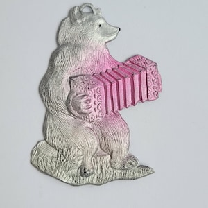 Vintage Hard Plastic Christmas Ornaments like Dresden Cardboard,Extra Rare,USSR