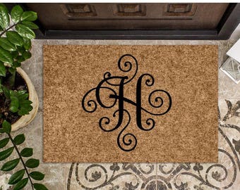 Personalised Initial Doormat Monogrammed Front Door Mat
