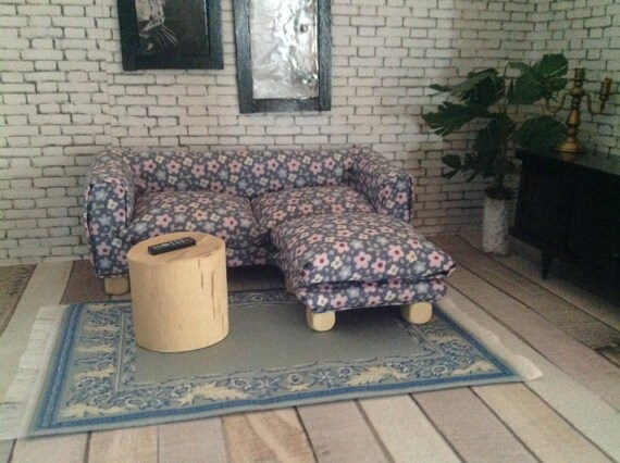 Couch And Stool 1 12 For Doll S Stube Doll S Etsy