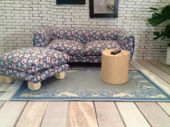 Couch And Stool 1 12 For Doll S Stube Doll S Etsy