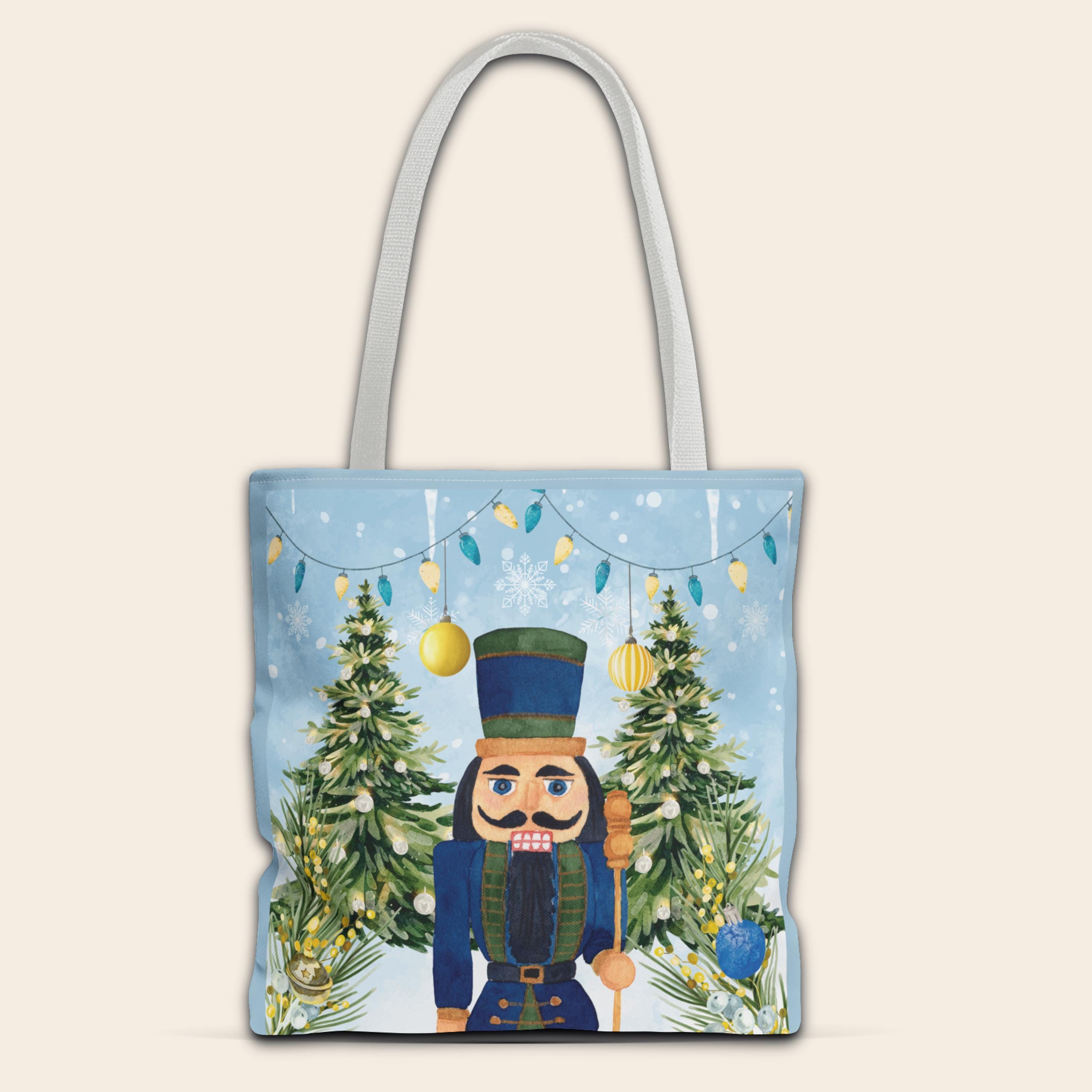 Sac Fourre-tout Réutilisable En Toile Motif Casse-Noisette De Noël - Idéal Courses, Voyage, Pique-nique - 11