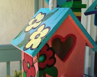 Adorable 3.5" mini Birdhouse