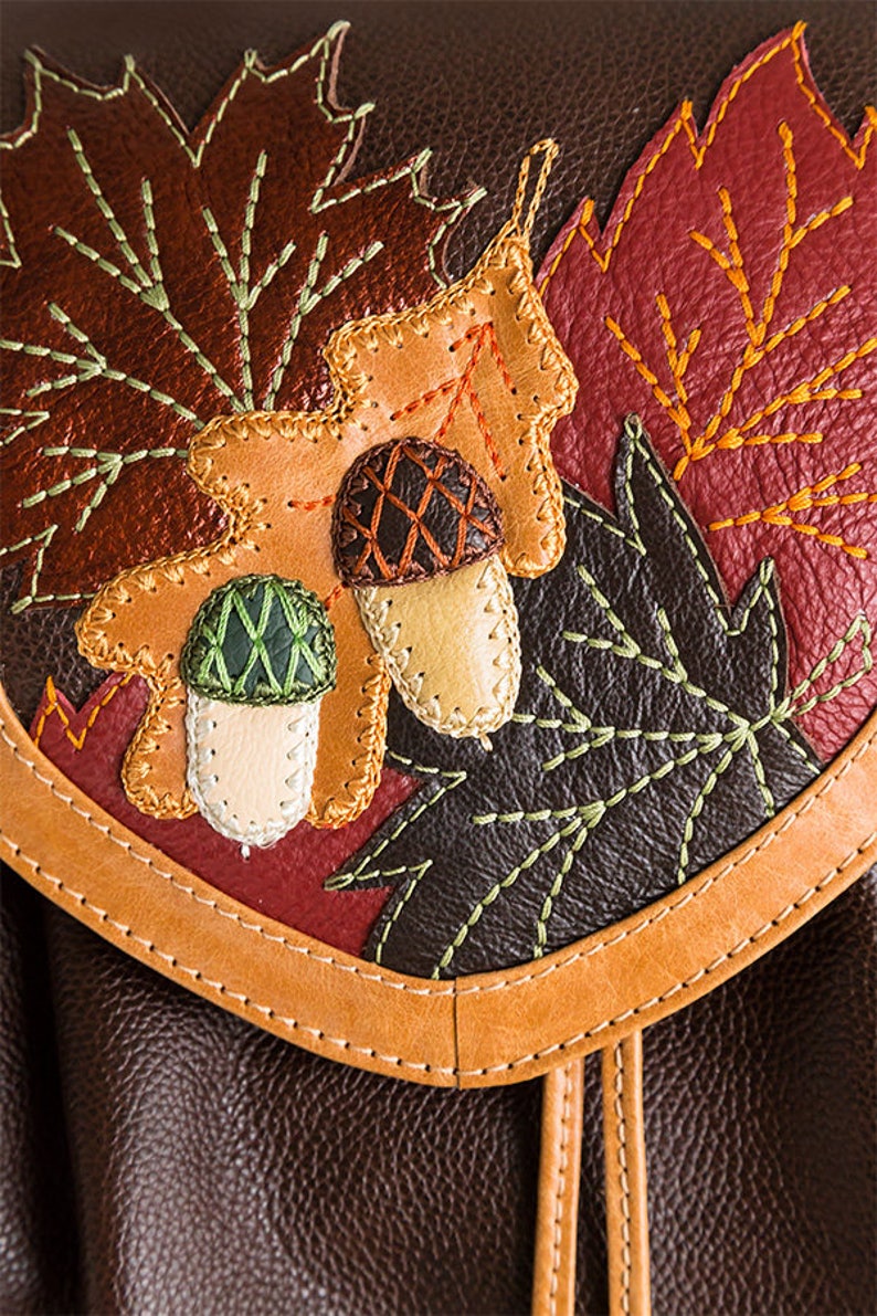 Shoulder leather purse handmade women bag leaves bag accessory Etsy