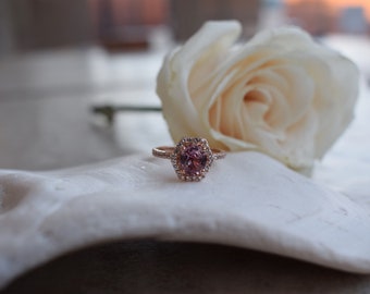 engagement ring sapphire rose gold