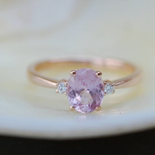Lavender Sapphire Engagement Ring. Promise Ring. Oval | Etsy