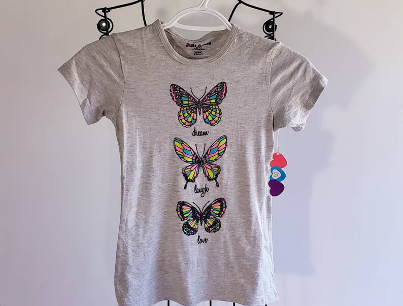 Unique clothing Girls medium 1012 butterfly outfit Tshirts for girls Clothing for girls Denim jacket set Tutu skirt outfit for girls