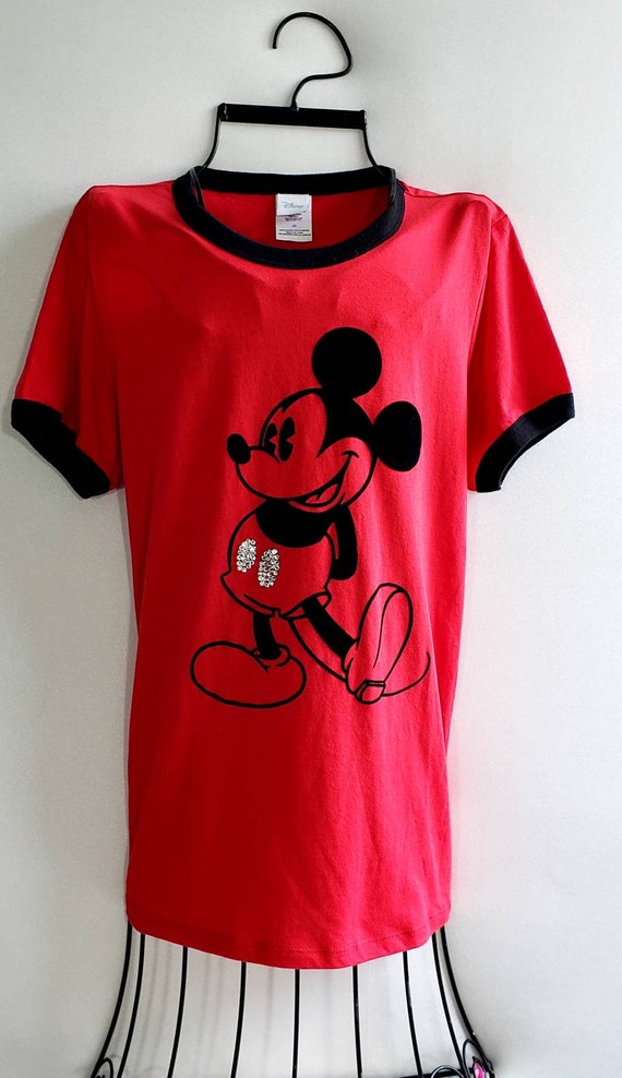 red mickey mouse shirt