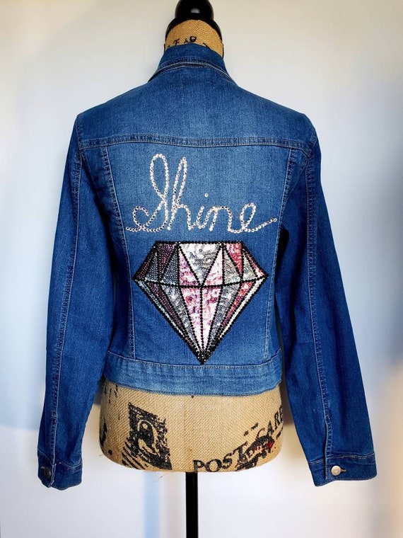 diamond denim jacket