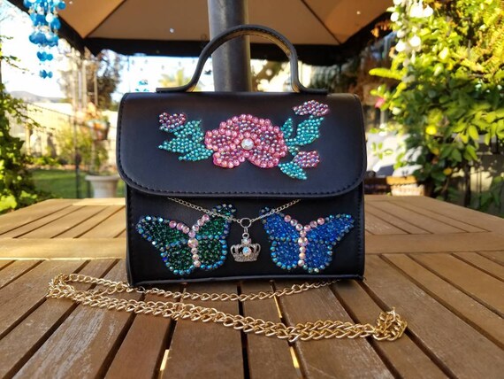 black butterfly purse