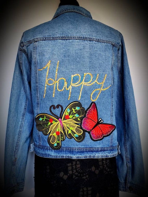 butterfly jean jacket