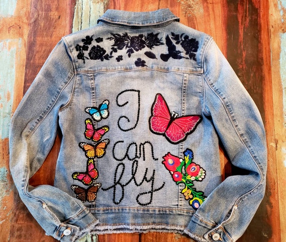 butterfly jean jacket