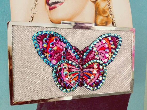 butterfly clutch purse