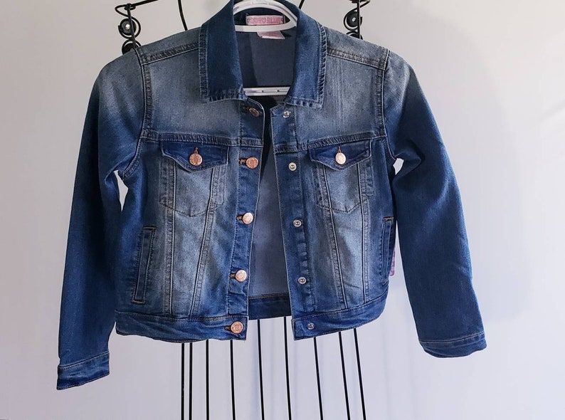 Unique clothing Girls medium 1012 butterfly outfit Tshirts for girls Clothing for girls Denim jacket set Tutu skirt outfit for girls