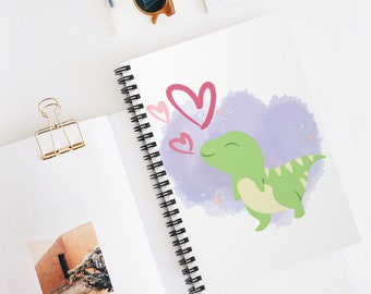 Cute Dino | Ruled Line Spiral Notebook