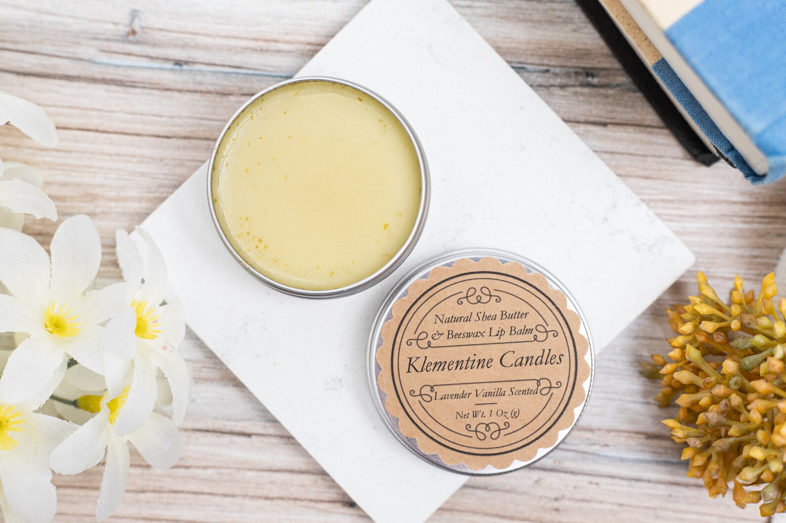 Cocoa Scented Shea Butter & Beeswax Lip Balm / Natural / Etsy