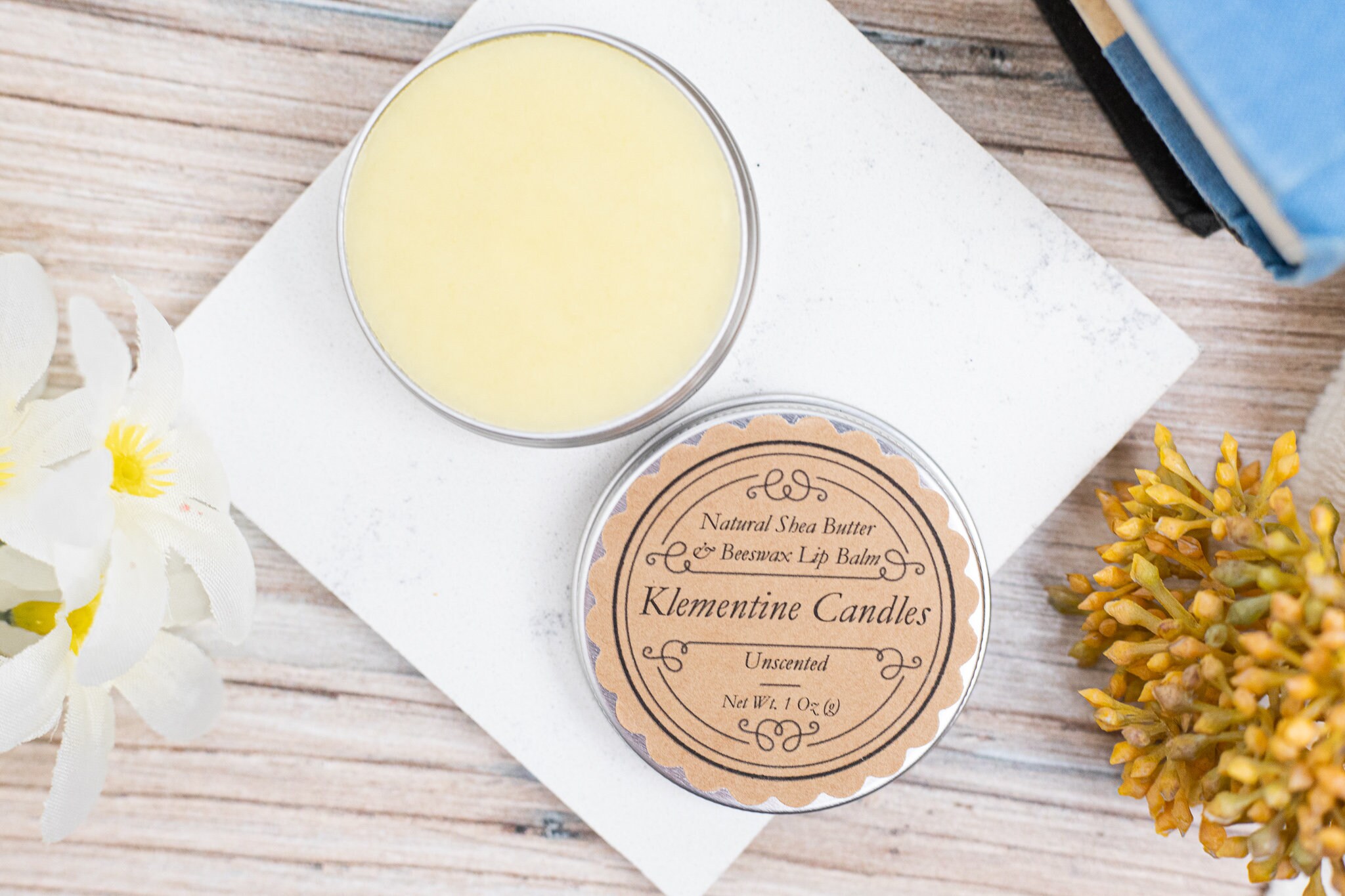 Cocoa Scented Shea Butter & Beeswax Lip Balm / Natural / Etsy