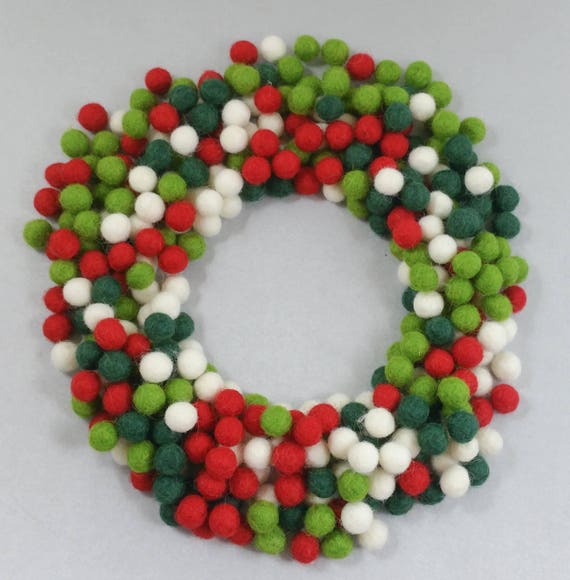 100/% laine-fait main 4cm 3 noël feutre balls