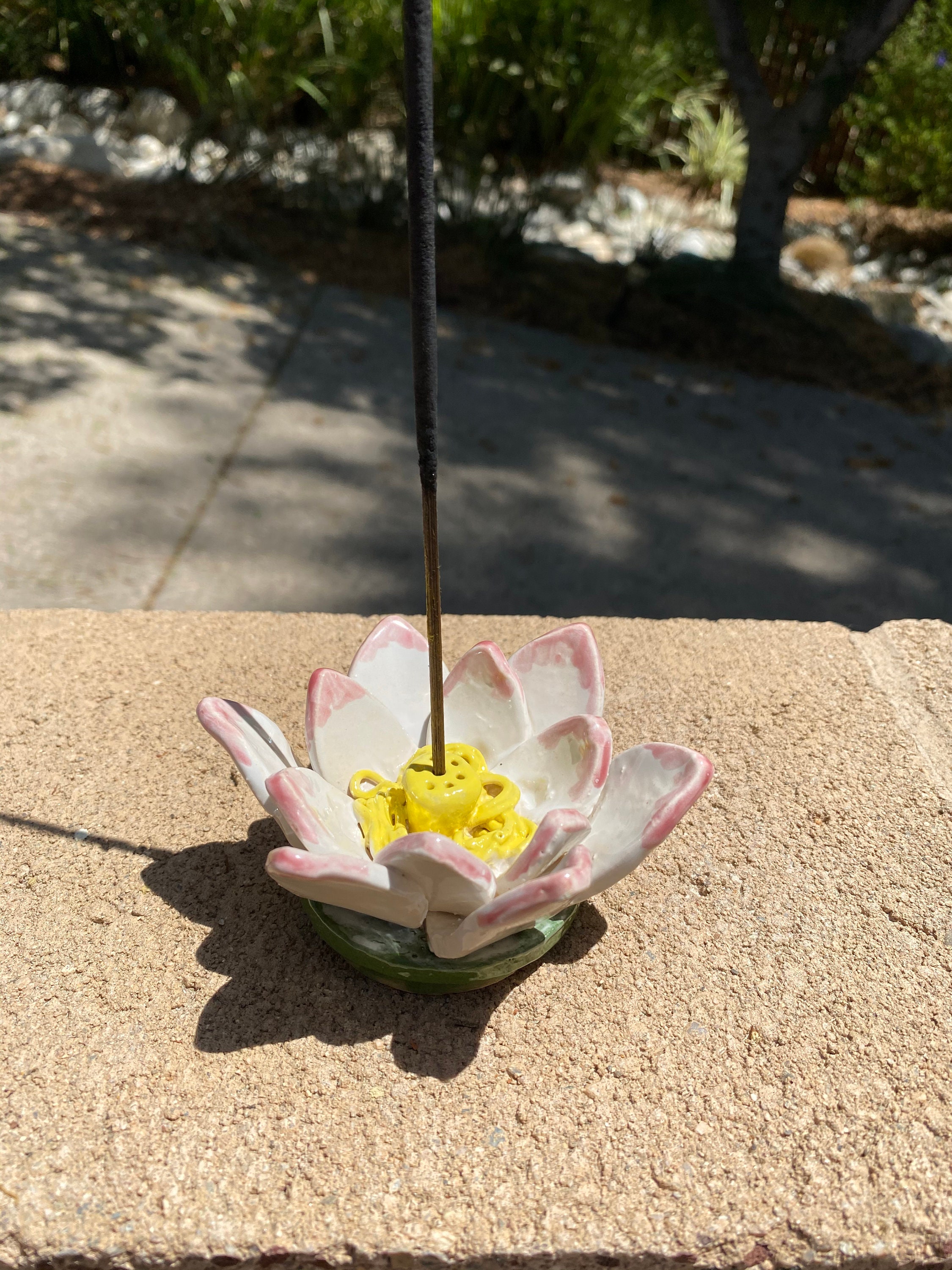 Lotus flower for stick incense Ceramic incense burner Etsy