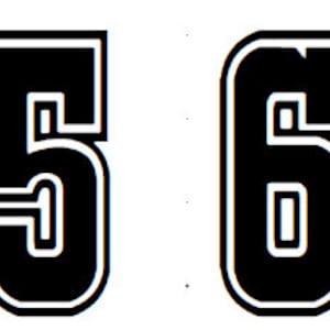 Sports Number Waterslide Nail Decals