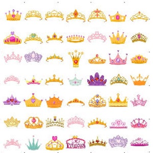 Kids Princess Crown Waterslide Nail Decals