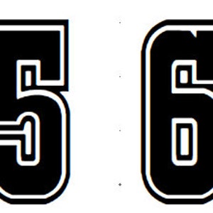 Jersey Number Waterslide Nail Decal