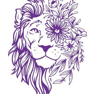 Waterslide Nail Decals- Flower Lion