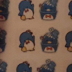 Blaue Tuxedo Pinguin Nagel Abziehbilder