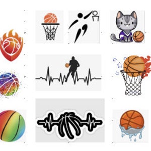 Basketball Waterslide Nail Decals