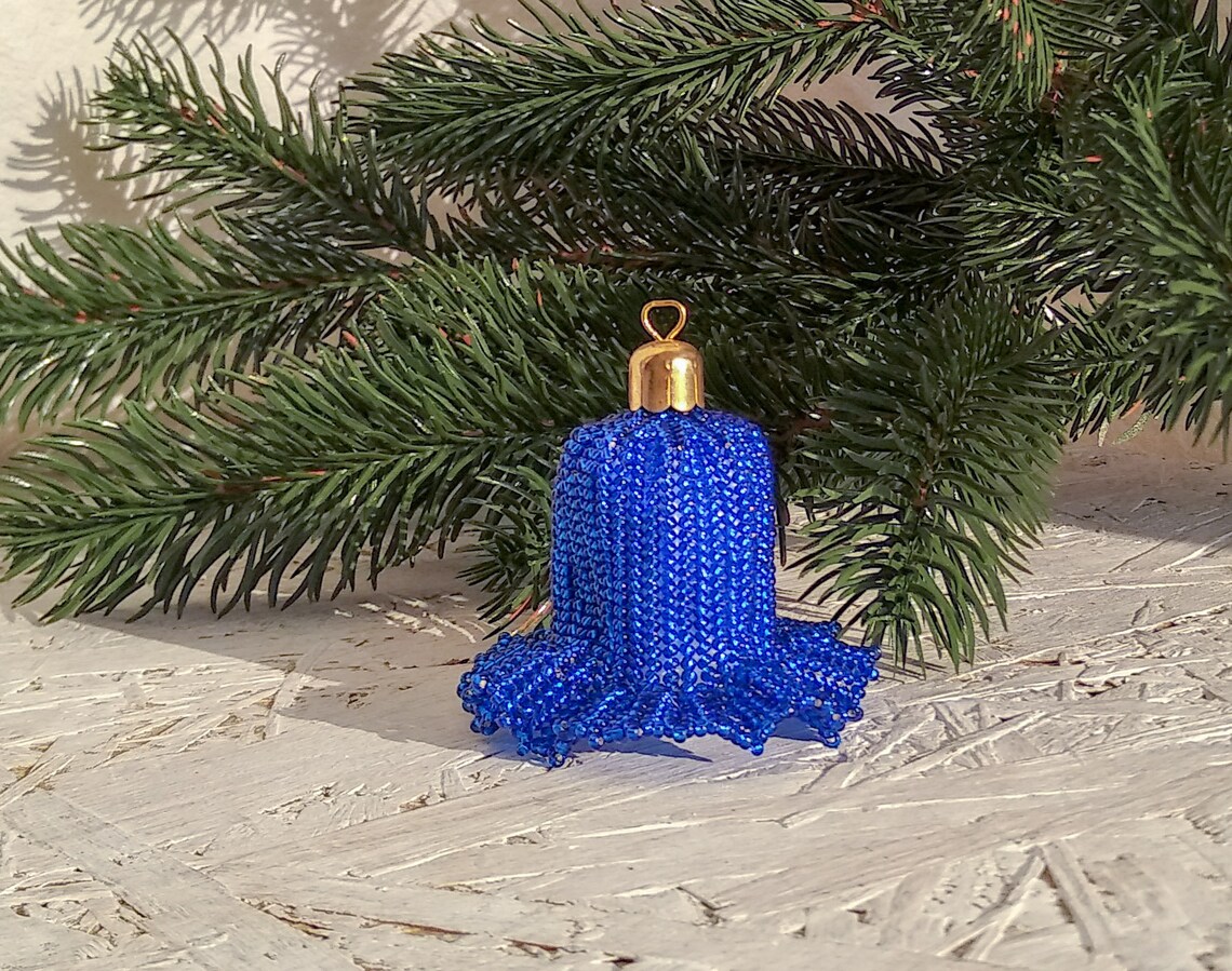 Beaded Bell, Christmas Bell, Decoration for the Christmas Tree, a