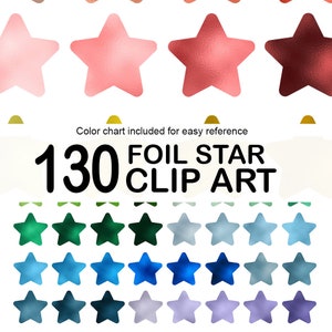 130 folie ster clipart, folie textuur sticker clipart-Instant Download