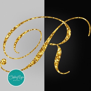 Gold Chunky Glitter Alphabet Clip Art, Numbers and Punctuation Clip Art ...