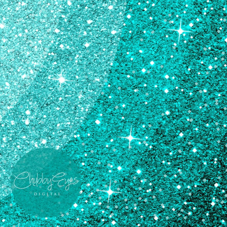 TEAL Glitter Digital Papers Scrapbook Papers TEAL Sparkles Etsy