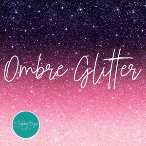 Ombre Glitter Digital Papers, Scrapbook Papers Colorful Glitter Clipart, Instant Download image 2