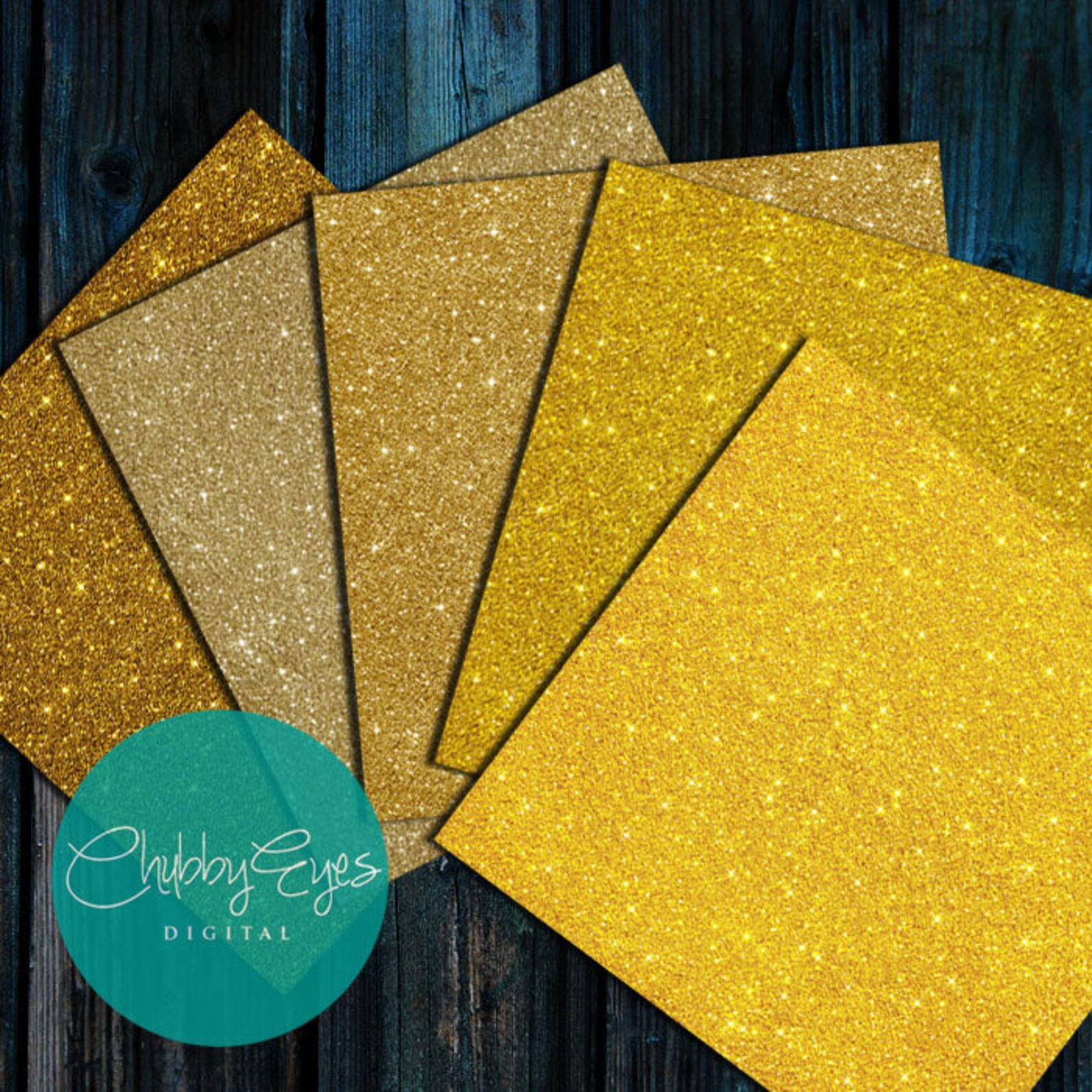 Gold and Silver Glitter Digital Papers, Scrapbook Papers Black Sparkles ...