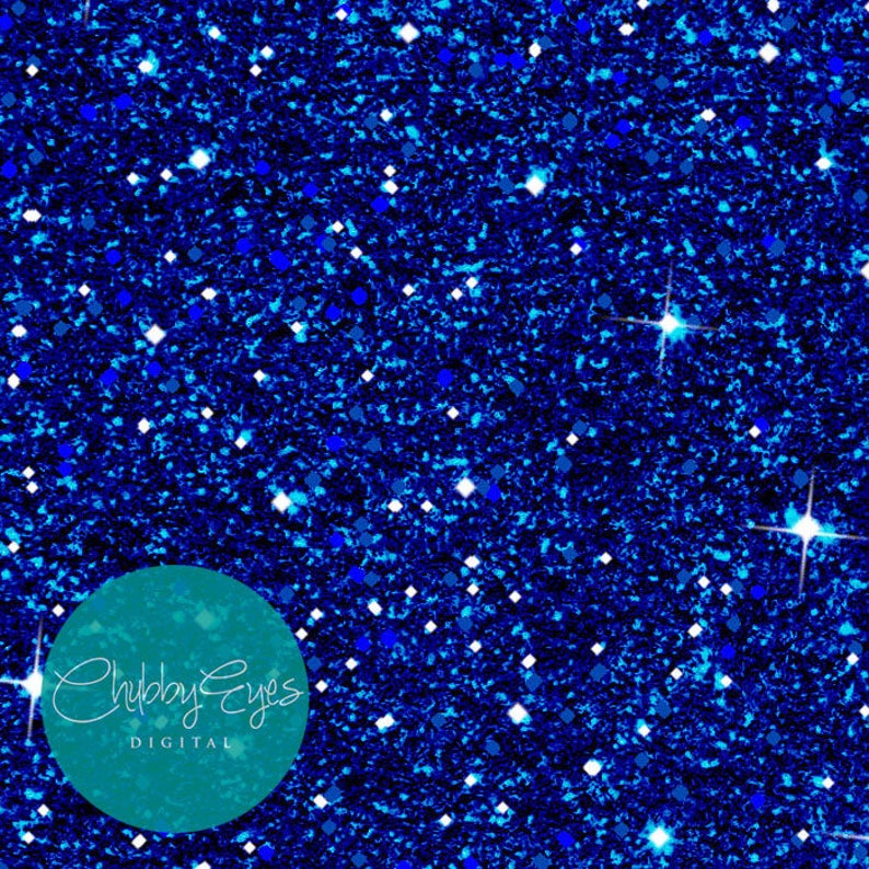 Blue Glitter Digital Papers, Scrapbook Papers Blue Sparkles Clipart , digital background Instant Download image 2