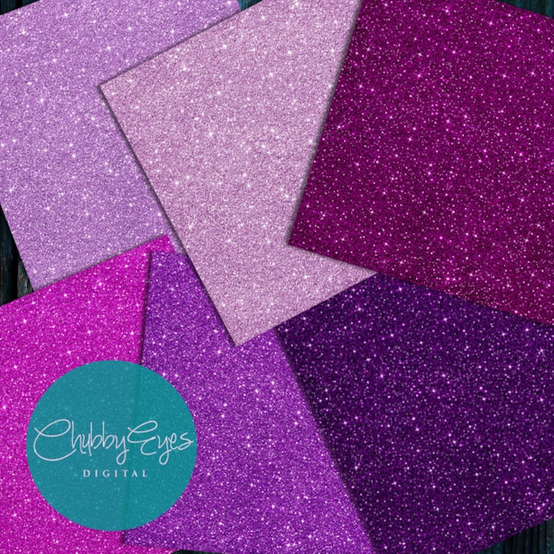 Download Purple Glitter Digital Papers Scrapbook Papers Purple | Etsy