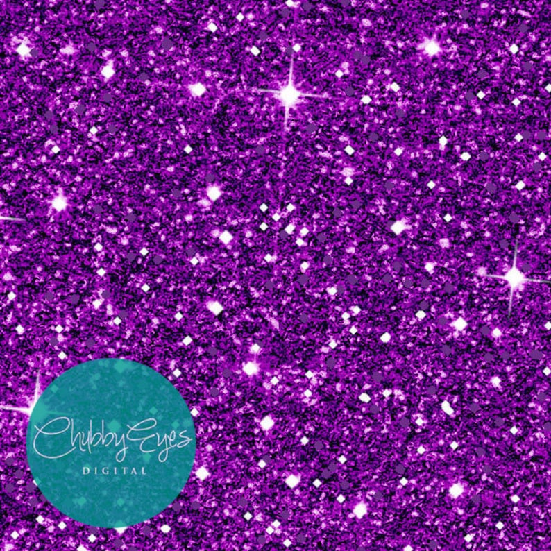Purple Glitter Digital Papers Scrapbook Papers Purple Etsy