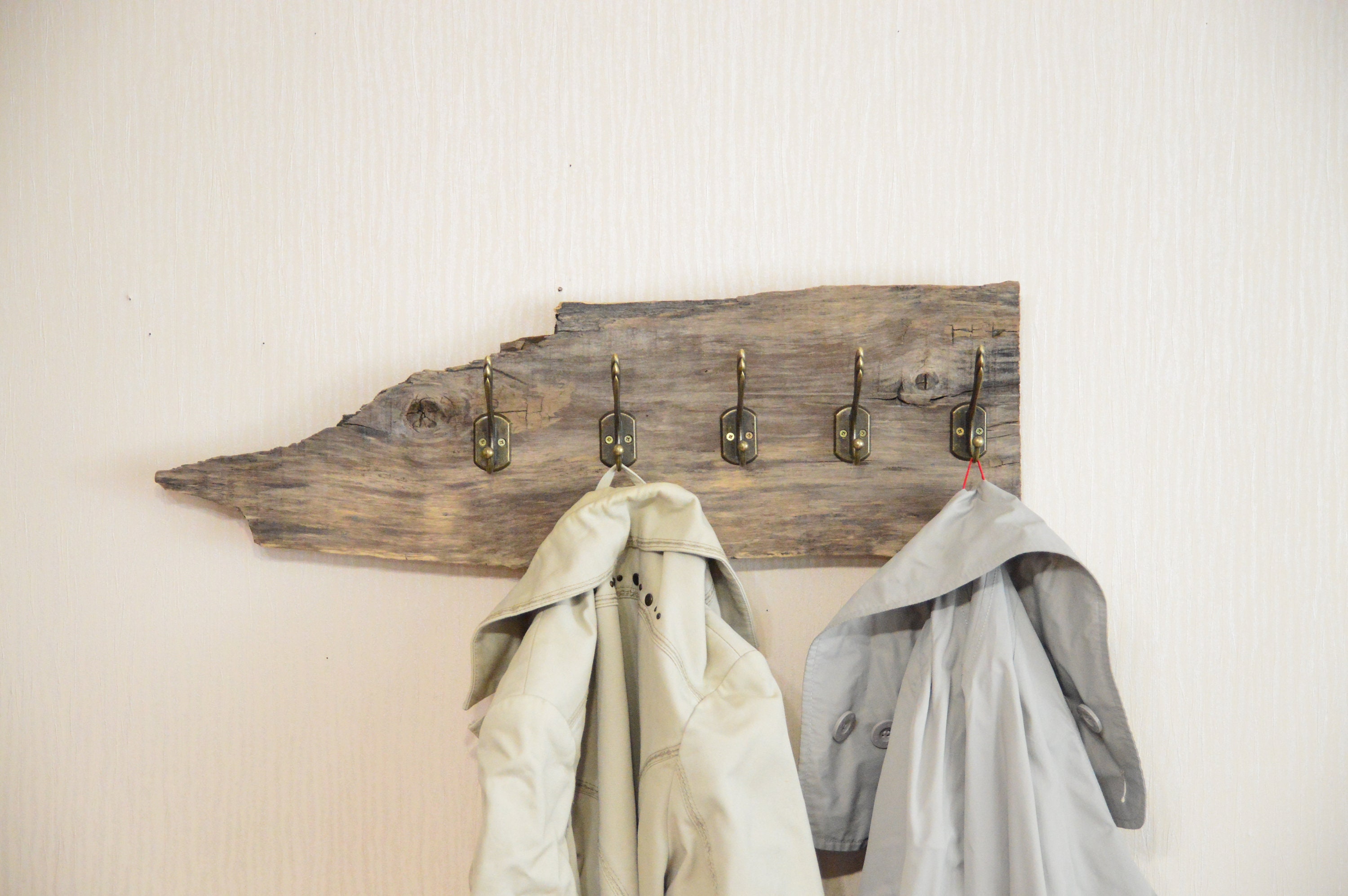Rustic coat rack reclaimed wood garment rack entryway Etsy