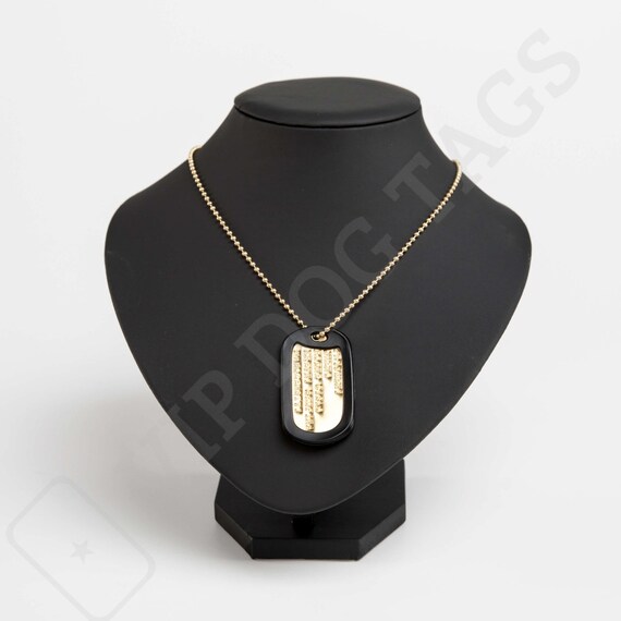 Gold plated military dog tags hot sale