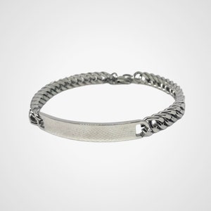 identification bracelet for men or women, marking on request, laser marking, personalized gift for, original present, ID bracelent