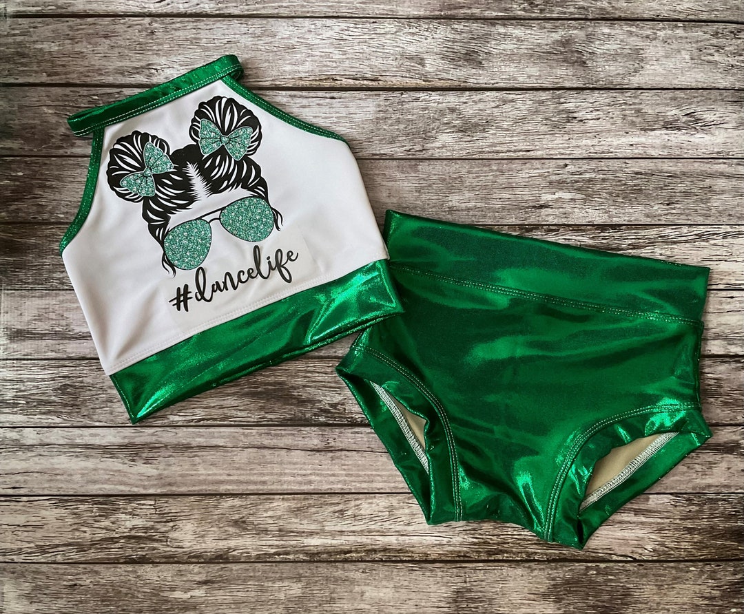 Girls Cheer Outfit Kids Cheer Outfit Messy Bun Cheer Life Etsy