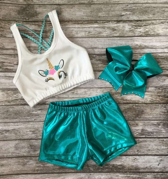 Girls Dancewear,Kids Dancewear,Girls Cheer Wear,Kids Cheer Wear,Dance Outfit,Cheer Outfit,Unicorn Outfit,Unicorn Dance Outfit,Activewear