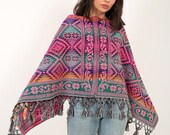Embroidered Cape Boho Poncho Top Unique clothing brand bohemian clothing for women folk shawl Eco clothing conscious clothing