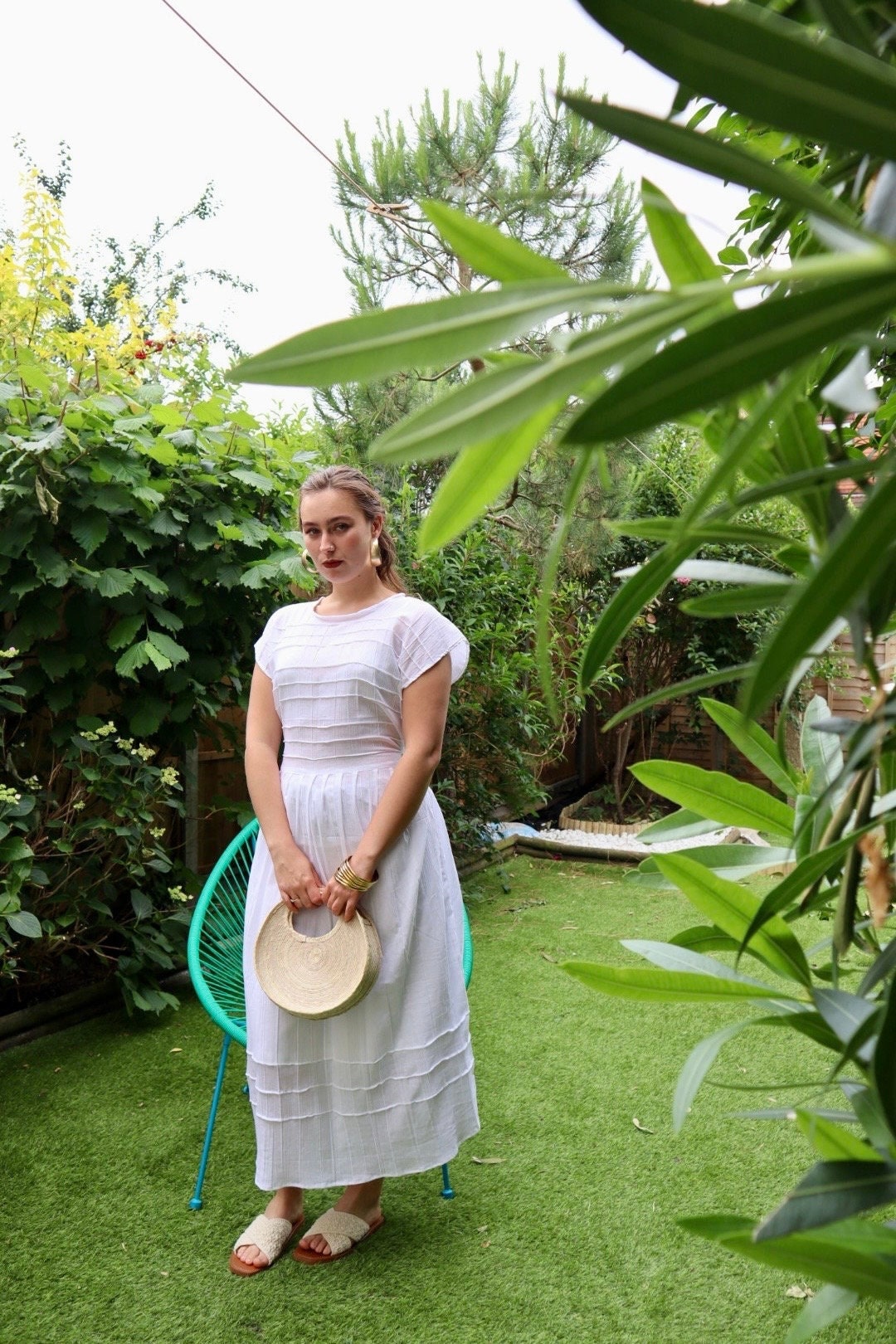 Handmade Summer Dress, See-through Dress, Romantic Picnic Cotton Maxi ...