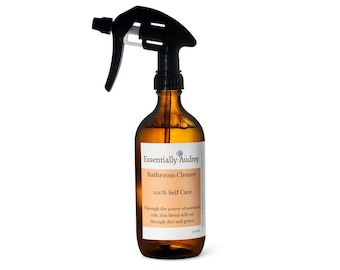 Natural Bathroom Cleaner in 500ml Amber Glass Bottle with Canyon Trigger Spray